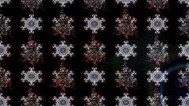 Küçük çiçekteki sevimli çiçek deseni. Varicoloblack Raster çizimi. Birçok siyah soyut çiçekli tropikal çizim deseni.