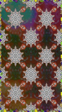 Güzel çiçek desenli küçük çiçek. Çiçekler, suluboya ile sorunsuz çiçek desenli. Raster desen.