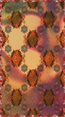 Fantezi kumaş deseni. Çiçekler, suluboya ile sorunsuz çiçek desenli. Raster desen.