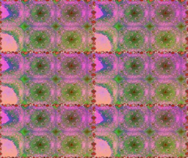 Raster suluboya çiçek deseni, narin çiçekler, pembe ve yeşil çiçekler, tebrik kartı şablonu. Güzel kumaş deseni.