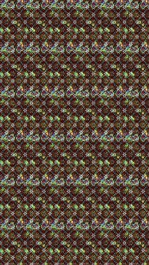 Miles Fleur, süslü püslü bir süs. Eski usul. Raster illüstrasyonu. Kumaş, tekstil, duvar kağıdı baskısı için. Tomurcukları papatya çiçekleri olan sevimli bir çiçek deseni. Taslak arkaplan.