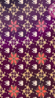 Çiçek ve yapraklı çiçek deseni. Küçük çiçekli şirin bir desen. Raster illüstrasyonu.