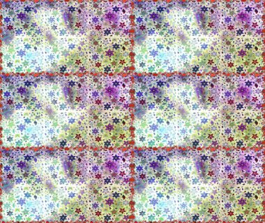 Tarafsız ve bej renklerde bahar çiçekleri. Raster çiçekleri klasik tarzda çizilmiş. Çiçekli, pürüzsüz bir desen. Raster illüstrasyonu.