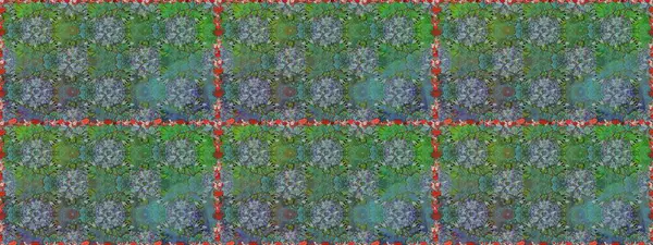 Yeşil renkte güzel çiçekler, suluboya desenli, duvar kağıdı, kart ya da kumaş için fayanslı. Raster..