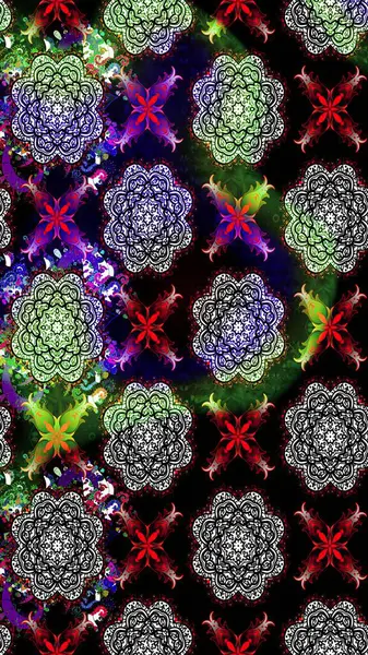 Of doodle elements. Hand drawn Raster illustration. Sketch flower pattern can be used for wallpaper, website background, wrapping paper, invitation, flyer, banner or website.