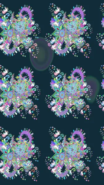 Mavi renkli çiçekler. Gömlek baskısı için çiçek boyası. Çiçek eskiz kalıbı geçmişi.