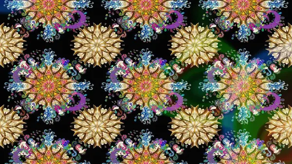 Kumaş desenli papatya çiçeği detayı. Siyah renkte çiçekler.