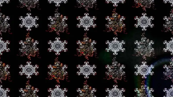 Küçük çiçekteki sevimli çiçek deseni. Varicoloblack Raster çizimi. Birçok siyah soyut çiçekli tropikal çizim deseni.