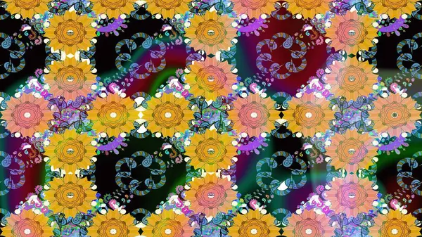 Gömlek baskısı için çiçek boyası. Sarı renkli çiçekler. Çiçek eskiz kalıbı geçmişi.