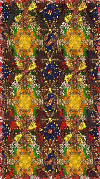 Eski model. Çiçeğin suluboya çizimlerinin mükemmel deseni. Moda baskısı. Suluboya kusursuz desen. Raster illüstrasyonu. Dekorasyon ve tasarım için güzel desen.