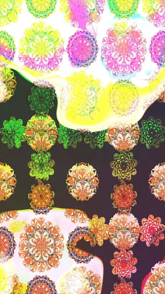 Raster illüstrasyonu. Kahverengi ve nötr renklerde bahar çiçekleri. Çiçek ve yapraklı karalama şeklinde Raster çiçek deseni.