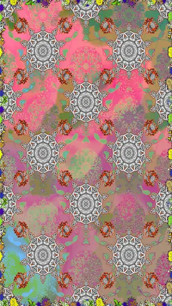 Gri renklerde. 3 boyutlu çiçekler, pürüzsüz. Raster illüstrasyonu.