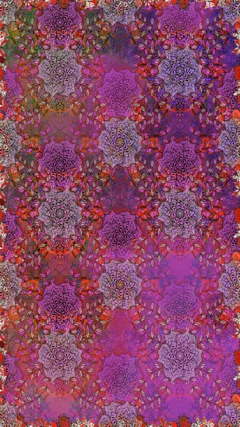 Çiçekli bahar çiçekleri. Moda baskıları için zarif bir şablon. Küçük çiçekte güzel bir desen. Küçük renkli çiçekler. Motley illüstrasyonu.