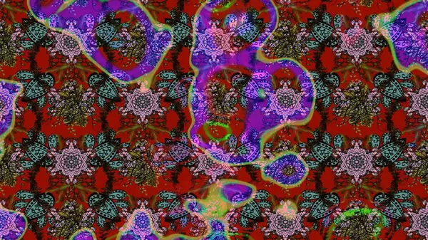 Moda arka planında parlak buketler. Raster illüstrasyonu. Eski usul küçük çiçekli şirin bir eskiz deseni. Kumaş, duvar kâğıdı ve kağıda yazdırmak için gelişen arkaplan.