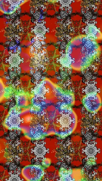 Düz Çiçek Elementleri Tasarımı. Raster güzel kumaş deseni çiziyor. Çiçek deseni. Renkli Bahar Teması çizim şablonu.