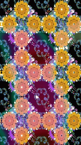 Sarı renkli çiçekler. Çiçekli karalama şeklinde Raster çiçek deseni. Yumuşak, bahar çiçekli arka plan.