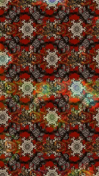 Renkli kahverengi çizim deseni. Elle çizilmiş sonbahar çiçeği deseni. Kahverengi renkli çiçekler. Doodle tarzı. Tekstil ve kapak tasarımı için mükemmel.