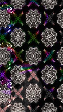 Küçük çiçekteki sevimli çiçek deseni. Raster deseni. Raster illüstrasyonu. Nazikçe, yaz çiçekleri siyah renklerde.