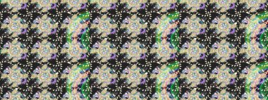 Gri renklerde bahar çiçekleri. Raster illüstrasyonu. Raster çiçek desenli ve çiçekli..