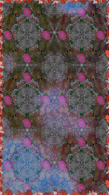 El yapımı çiçek ve bitki koleksiyonu. Raster illüstrasyonu. Raster illüstrasyonu. Şirin karalama çiçekleri olan kusursuz çiçek desenleri. Eskiz stili gri ve kahverengi renklerde.