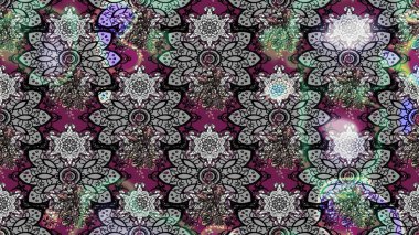 Güzel kumaş deseni. Renkli Bahar Teması eskiz kalıbı. Raster illüstrasyonundaki çiçek desenli çizim. Düz Çiçek Elementleri Tasarımı.