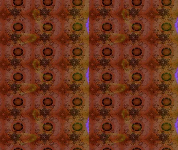 Raster Çiçek İllüstrasyonu güzel tekstil. Kahverengi renkli etnik çiçeklerle zarif bir eskiz deseni..