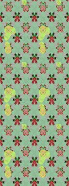 Çiçekli çiçek deseni, suluboya. Raster deseni. Küçük çiçekte güzel bir çiçek deseni..