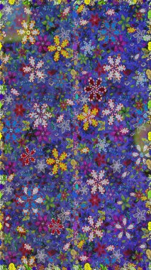 Raster Henna tarzı. Etnik Mandala havlusu. Sınır Kızılderili çiçekli paisley patten. Kusursuz süs izi. Tebrik kartı arkaplanı, boyama kitabı, arkaplan, tekstil için kullanılabilir.