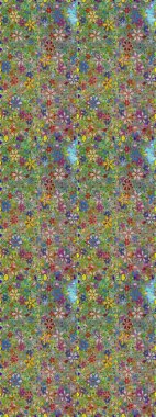 Küçük çiçekte hoş bir çiçek deseni var. Yeşil ve parlak çiçekli nötr renklerde soyut ve pürüzsüz desen. Çiçek elementli zarif raster dokusu..