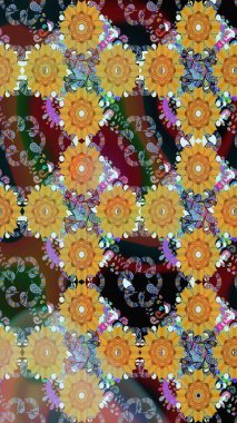 Nazik, narin çiçek arkaplanı. Sarı renkli çiçekler. Raster çiçek desenli ve çiçekli..