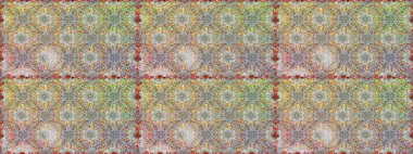 Bahar Tema Dikişsiz desen arka plan rengi. Düz çiçek öğeleri tasarım. Raster çizimde sorunsuz çiçek desenli. Fantezi kumaş deseni.