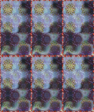 Tarafsız ve mavi renkte çiçekler. Tropik, dikişsiz çiçek deseni. Raster illüstrasyonu.