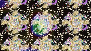 Soyut etnik raster çizim kalıbı. Arkaplan dokusu, duvar kağıdı, çiçek temalı siyah renkler. Kabile sanatı boho baskısı, klasik çiçek arkaplanı.