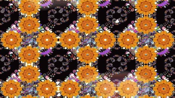 Modern stil dokusu. Çiçek desenli raster, siyah çizgi grafik deseni soyut raster arkaplan.