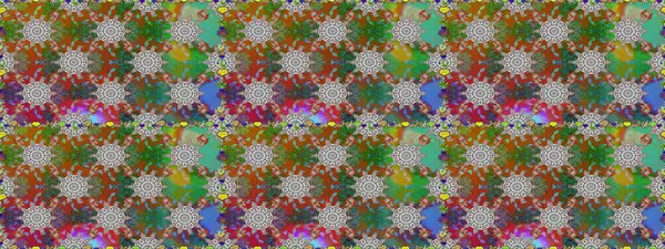 Hediye ambalaj kağıdı, tebrik kartları, posterler ve pankart tasarımı. Raster düz çiçekleri pürüzsüz desen. Kahverengi ve yeşil renkte çiçekler.