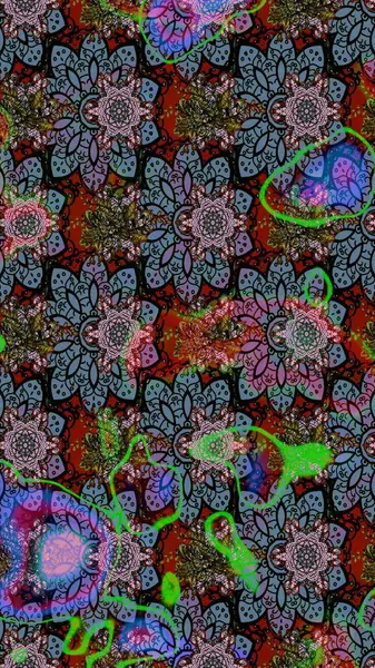 Raster. Tarafsız renklerde güzel çiçekli eskiz deseni, suluboya çiçek deseni, duvar kağıdı, kart veya kumaş için fayanslı..