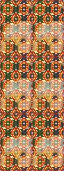 Oriental raster klasik turuncu ve altın desenli. Kusursuz soyut bir arkaplan. Raster illüstrasyonu.