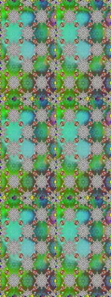 Patlayan çiçekler soyut olarak yerleştirilmiş. Yumuşak, yeşil renkli bahar çiçekleri. Raster illüstrasyonu. Raster deseni.