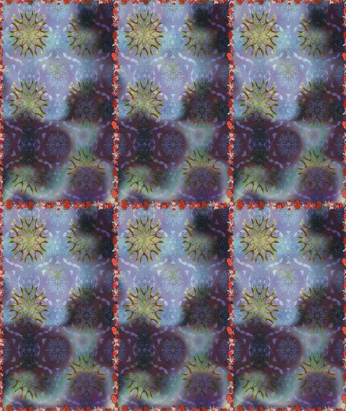 Tarafsız ve mavi renkte çiçekler. Tropik, dikişsiz çiçek deseni. Raster illüstrasyonu.