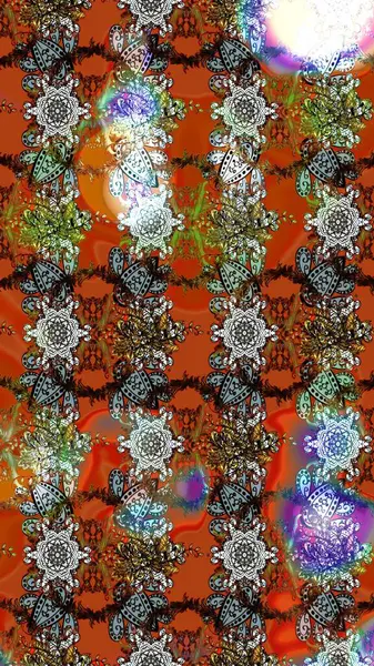 Etnik Mandala süsü. Kızılderili desenli desenli desenli şal deseni. Raster Henna dövme stili. Tekstil, tebrik kartı, boyama kitabı, telefon kılıfı baskısı için kullanılabilir.