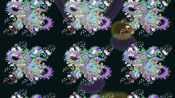 Çiçekler suluboya eskiz deseni. Raster Stili kumaş deseni.