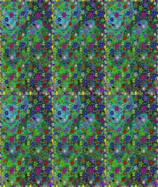 Sabıka fotoğraflarında, bebek kıyafetlerinde, duvar kâğıtlarında, paket kutularında falan kullanılabilir. Zarif, parlak ve pürüzsüz yeşil ve mavi çiçek desenli tasarım.