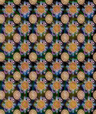 Eski usul küçük çiçekli şirin bir eskiz deseni. Moda arka planında parlak buketler. Kumaş, duvar kağıdı ve kağıt üzerine baskı yapmak için gelişen arka plan. Raster illüstrasyonu.