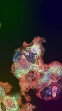 Raster Çiçek İllüstrasyonu 'nun şirin tekstili. Gri renkli etnik çiçeklerle zarif eskiz deseni.