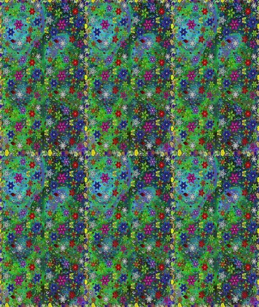 Sabıka fotoğraflarında, bebek kıyafetlerinde, duvar kâğıtlarında, paket kutularında falan kullanılabilir. Zarif, parlak ve pürüzsüz yeşil ve mavi çiçek desenli tasarım.