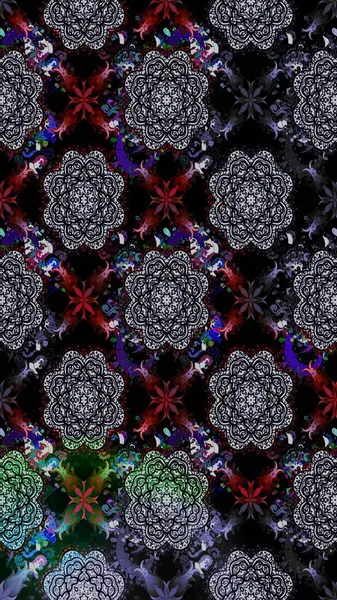 Çiçekli karalama şeklinde Raster çiçek deseni. Nazik, narin çiçek arkaplanı. Siyah renkte çiçekler.