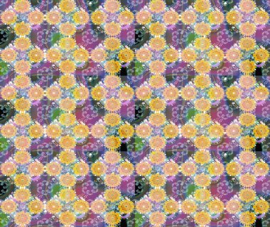 Küçük bej çiçeklerle oldukça eski bir besin torbası deseni. Tekstil, kumaş, kapaklar, duvar kağıtları, baskı, paket, koleksiyon defteri, örgü, dekupaj için çiçek arkaplanı..