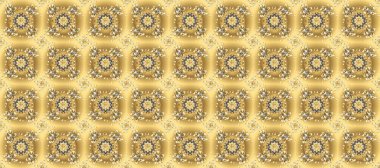 Barok tarzında kusursuz bir doğulu süsü. Bej, sarı ve kahverengi renklerde klasik, klasik, kusursuz desen..