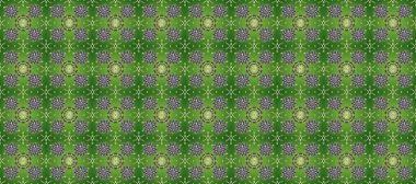 Yeşil, gri ve nötr renklerde pürüzsüz desen. Raster altın pürüzsüz desen. Kusursuz altın desenli bukleler. Doğu tarzında altın elementler arabesk.