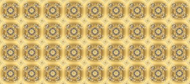 Barok tarzında kusursuz bir doğulu süsü. Bej, sarı ve kahverengi renklerde klasik, klasik, kusursuz desen..